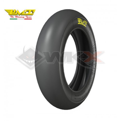 Piece Pneu Slick Supermotard Medium PMT 100/85x10 de Pit Bike et Dirt Bike