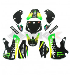 Piece Kit décoration MONSTER KLX VERT de Pit Bike et Dirt Bike