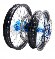 Piece Jantes alu YCF 12/14 pouces, moyeu bleu CNC de Pit Bike et Dirt Bike