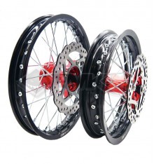Jantes alu YCF 12/14 pouces, moyeu Rouge CNC
