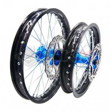 Jantes alu 17 pouces et 14 pouces YCF, moyeu Bleu CNC