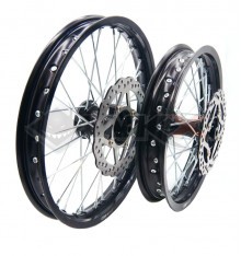 Jantes alu 17 pouces et 14 pouces YCF, moyeu Noir CNC