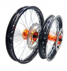 Jantes alu 17 pouces et 14 pouces YCF, moyeu Orange CNC