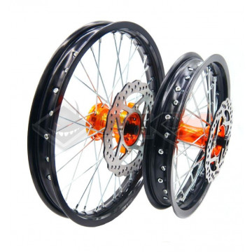 Jantes alu 17 pouces et 14 pouces YCF, moyeu Orange CNC