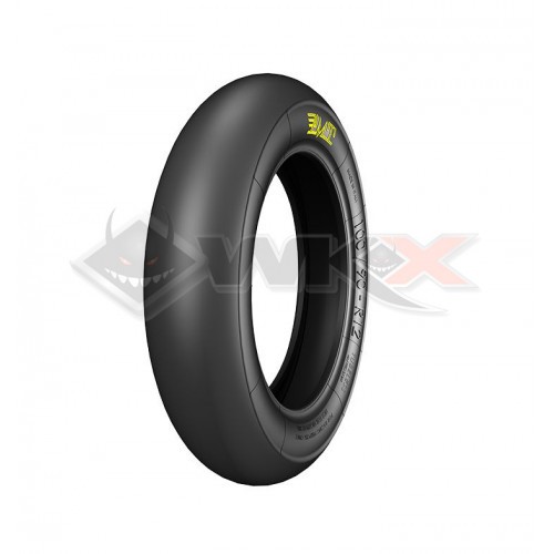 Piece Pneu PMT slick avant 100/90/12, gomme super tendre, 2023 de Pit Bike et Dirt Bike