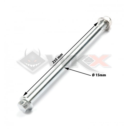 Axe de roue diamètre 15 mm L235mm