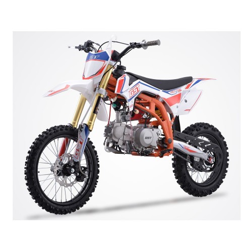 Pit bike 125cm3 GUNSHOT ONE - 17/14 - BLANC-ORANGE - édition 2024