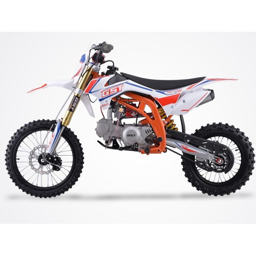 Pit bike 125cm3 GUNSHOT ONE - 17/14 - BLANC-ORANGE - édition 2024