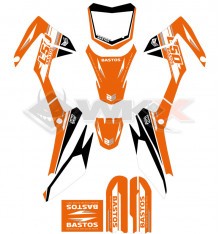 Kit décoration BASTOS BIKE L50 ORANGE édition 2023