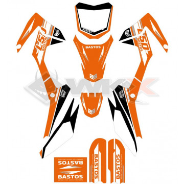 Kit décoration BASTOS BIKE L50 ORANGE édition 2023