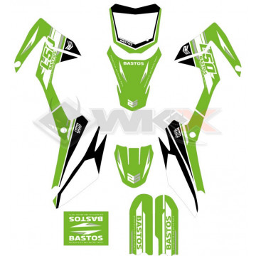 Kit décoration BASTOS BIKE L50 VERT édition 2023