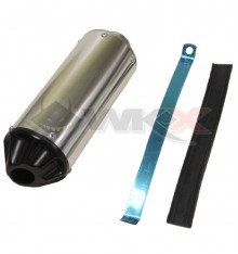 Piece Cartouche d'échappement CNC 38mm Noir de Pit Bike et Dirt Bike