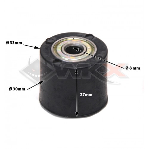 Roulette de chaine 8mm RACING NOIR