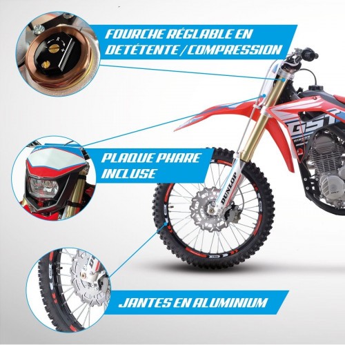 Motocross 300cc GUNSHOT MX-3 ROUGE   - édition 2024