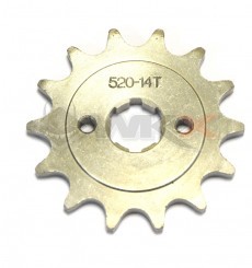 Piece Pignon de sortie de boite axe 20 mm 14 dents 520 de Pit Bike et Dirt Bike
