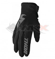 Piece Gants enfant THOR Sector taille YXS NOIR-GRIS de Pit Bike et Dirt Bike