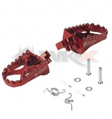 Repose pieds YCF aluminium ROUGE