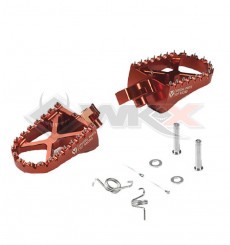 Piece Repose pieds YCF aluminium ORANGE de Pit Bike et Dirt Bike