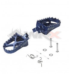 Piece Repose pieds YCF aluminium BLEU de Pit Bike et Dirt Bike