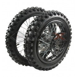 Set de roues avant 17' + arrière 14' axe 15mm