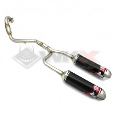Ligne d'échappement alu inox SCALVINI double pot YCF BIGY