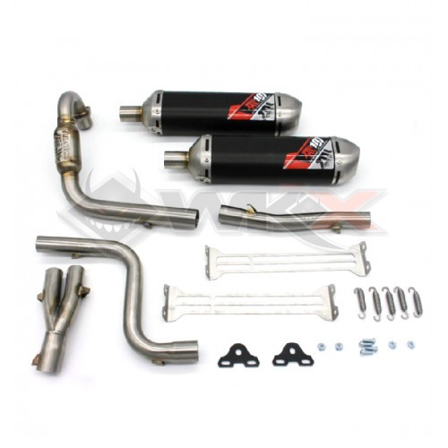 Ligne d'échappement alu inox SCALVINI double pot YCF BIGY