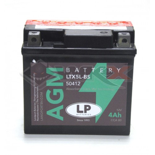 Piece Batterie LANDPORT AGM LTX5L-BS de motocross de Pit Bike et Dirt Bike