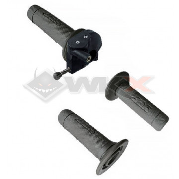 Poignée de gaz avec système de réglage + paire de poignées grip