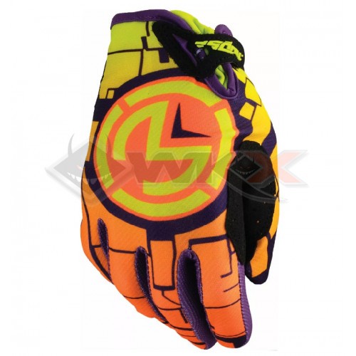 Piece Gants enfant MOOSE SX1 taille YXS ORANGE-VERT de Pit Bike et Dirt Bike