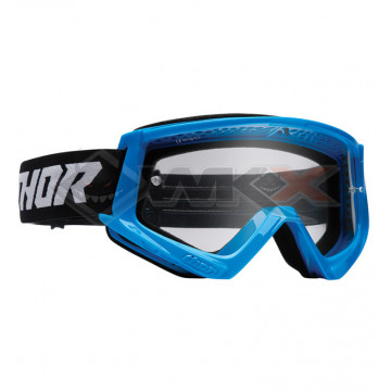 Masque THOR, modèle COMBAT RACER, couleur bleu-noir pour pit bike, dirt bike, mini moto et motocross