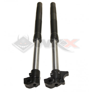 Fourche inversée hydraulique 750 mm pour pit bike, dirt bike et mini moto. Diamètre 45/48 mm