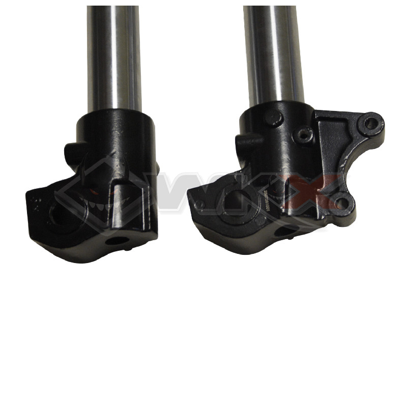 Fourche inversée hydraulique 750 mm pour pit bike, dirt bike et mini moto.