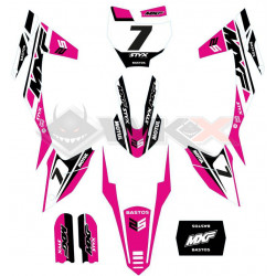 Kit décoration rose pour pit bike, dirt bike BASTOS BIKE MXF, édition 2026