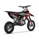 Dirt 125 MX2 WKX rouge-noir, roues 12/14 pouces, boîte manuelle, moteur Lifan.