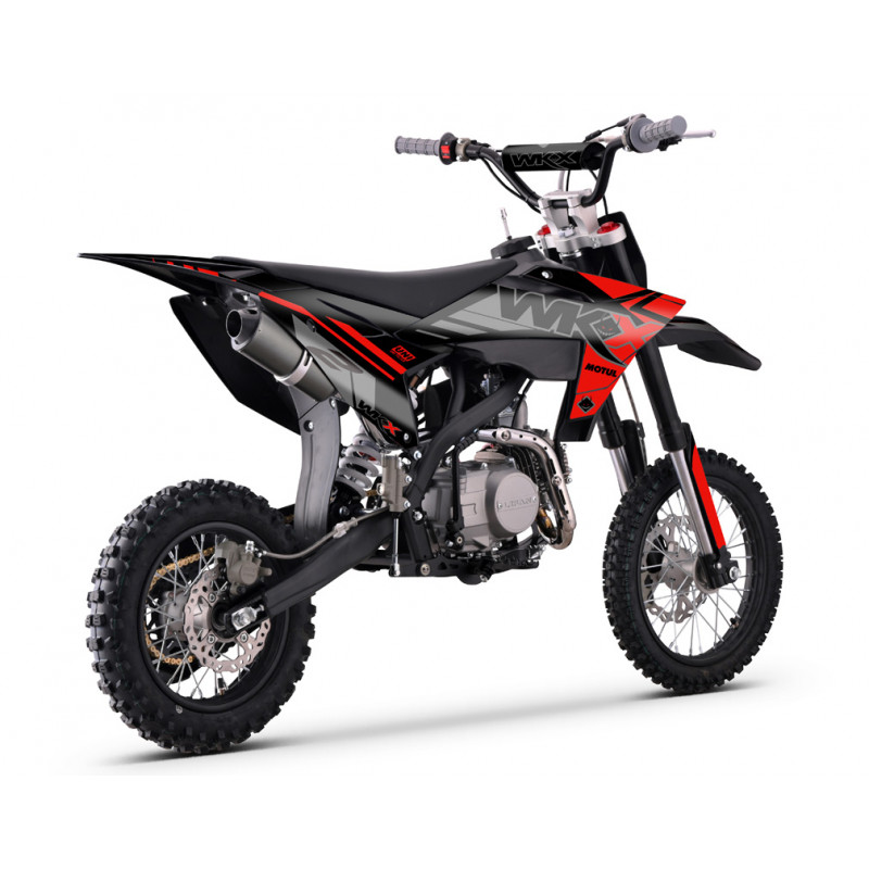 Dirt 125 MX2 WKX rouge-noir, roues 12/14 pouces, boîte manuelle, moteur Lifan.