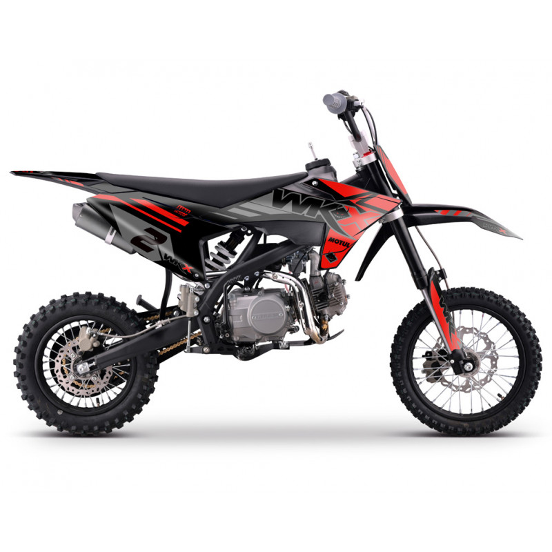 Dirt 125 MX2 WKX rouge-noir, roues 12/14 pouces, boîte manuelle, moteur Lifan.