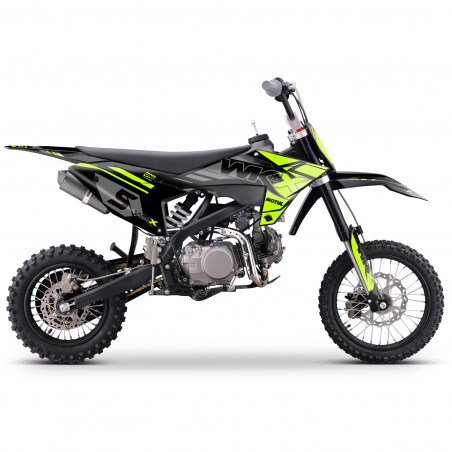 Dirt bike 125cc MX2 WKX vert-noir pour adolescents et adultes