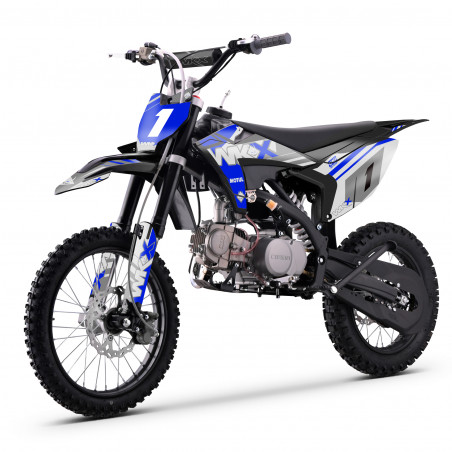 Dirt Bike 125cc bleue grandes roues WKX MX2