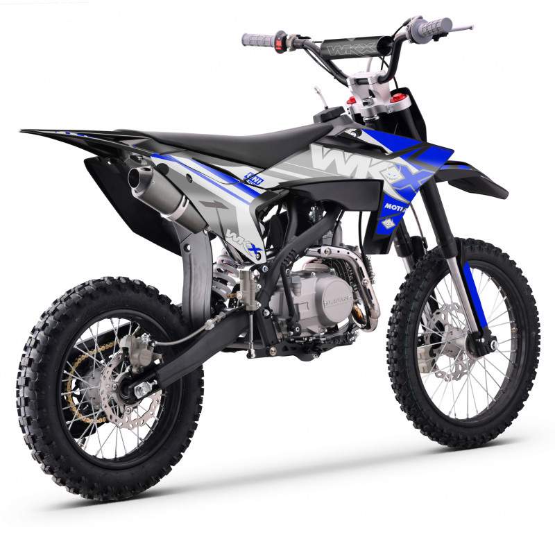 Dirt Bike 125cc bleue grandes roues WKX MX2
