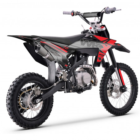 Dirt bike 125 rouge MX2 WKX, roues 14/17 pouces, nouvelle édition