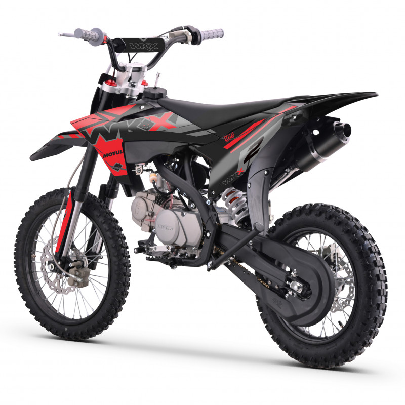 Dirt bike 125 rouge MX2 WKX, roues 14/17 pouces, nouvelle édition