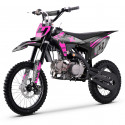 Dirt bike rose 125cm3 MX2 de chez WKX. Moteur performant, suspensions de qualité.