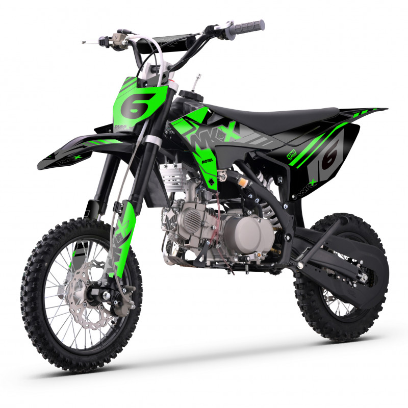 Dirt 150cc WKX, gamme MX2, couleur verte pour rider confirmé. Moteur fiable et puissant.