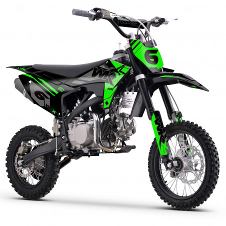 Dirt 150cc WKX, gamme MX2, couleur verte pour rider confirmé. Moteur fiable et puissant.