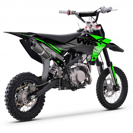 Dirt 150cc WKX, gamme MX2, couleur verte pour rider confirmé. Moteur fiable et puissant.