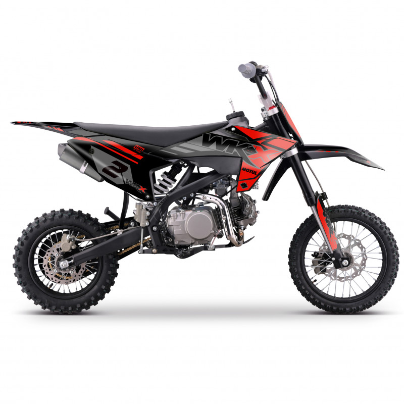 Dirt bike 150cc WKX MX2 ROUGE 12/14" pouces