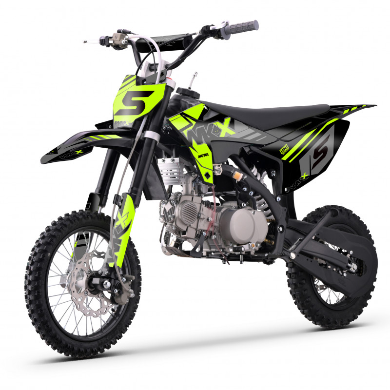 Pit Bike 150cc WKX MX2 JAUNE, roues 12/14" pour adolescents et adultes.