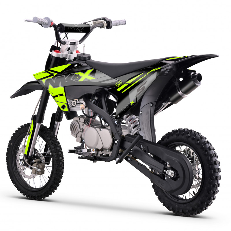 Pit Bike 150cc WKX MX2 JAUNE, roues 12/14" pour adolescents et adultes.