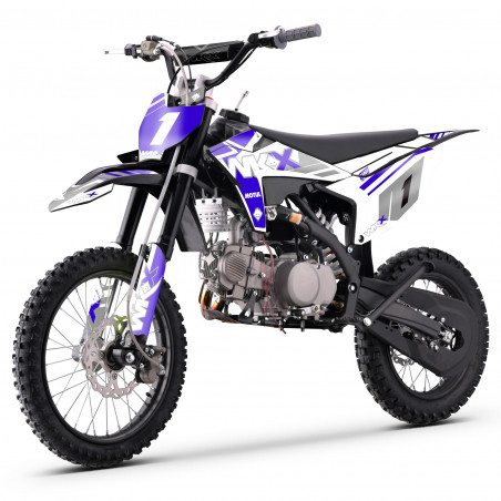 Dirt bike 150cc WKX MX2, roues de 14/17 pouces, couleur bleue