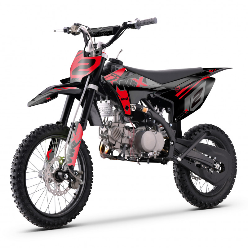 Pit Bike 150cc ROUGE WKX MX2, disponible en roues de 14/17 pouces